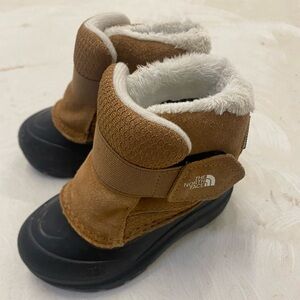 The North Face Tan and Black Kids' Boots
